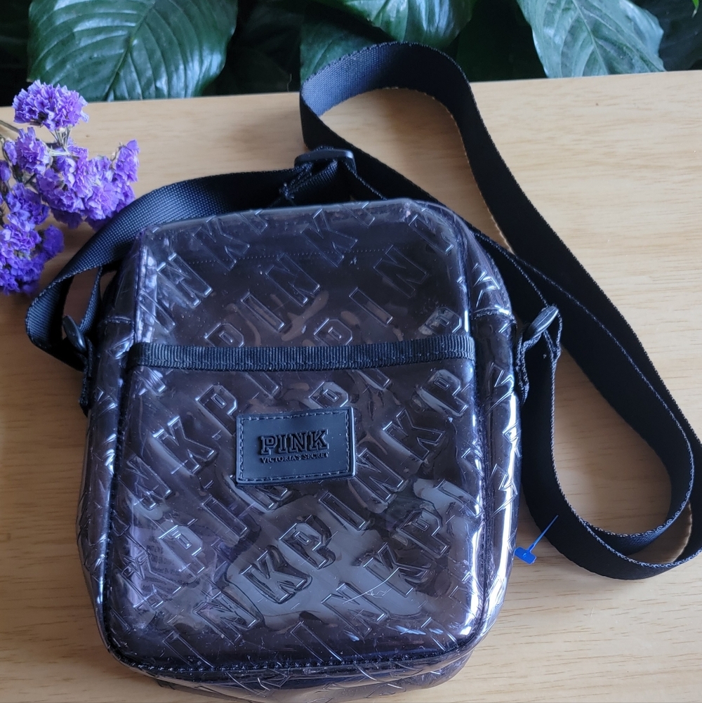 PINK Victoria's Secret Clear Adjustable Crossbody Bag
